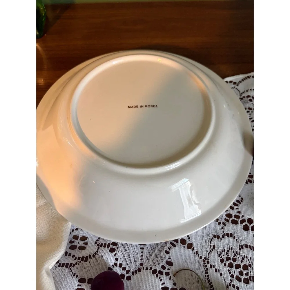 Vintage Ceramic Cherry Pie Recipe Dish
